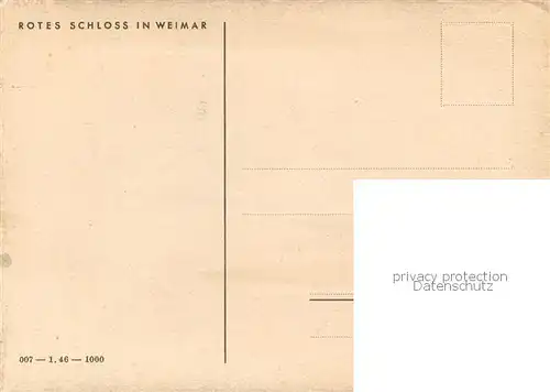AK / Ansichtskarte Weimar__Thueringen Rotes Schloss Zeichnung 