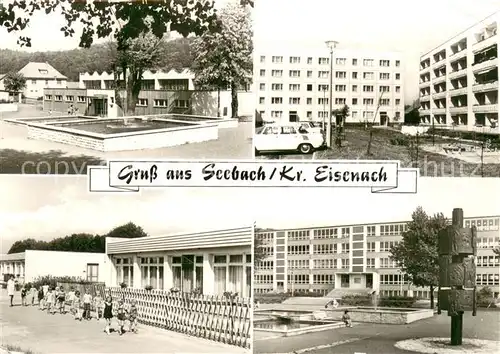AK / Ansichtskarte Seebach_Eisenach Teilansichten Gebaeude Spring  Brunnen Seebach Eisenach