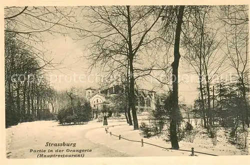 AK / Ansichtskarte Strassburg_Elsass Partie in der Orangerie des Hauptrestaurants Strassburg Elsass