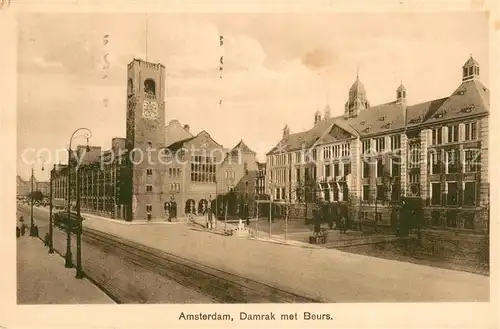 AK / Ansichtskarte Amsterdam__NL Damrak met Beurs 