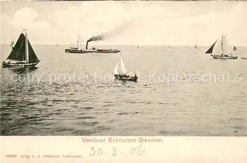 AK / Ansichtskarte Enkhuizen_NL Veerboot Enkhuizen Stavoren 