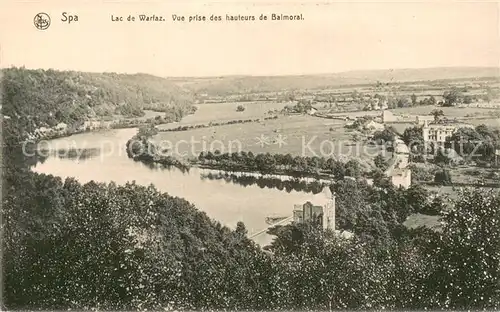 AK / Ansichtskarte Spa_Belgium Lac de Warlaz Vue prise des hauteurs de Balmoral 