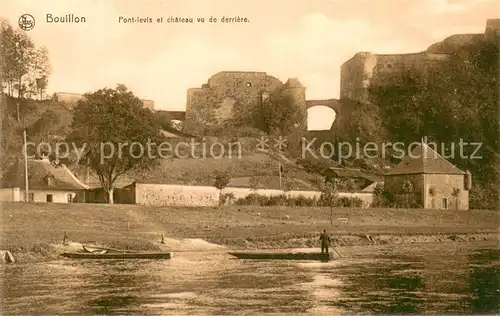 AK / Ansichtskarte Bouillon__Wallonne_Belgie Pont levis et chateau vue de derriere 