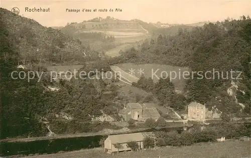 AK / Ansichtskarte Rochehaut_Belgie Passage deau et route de Alle 