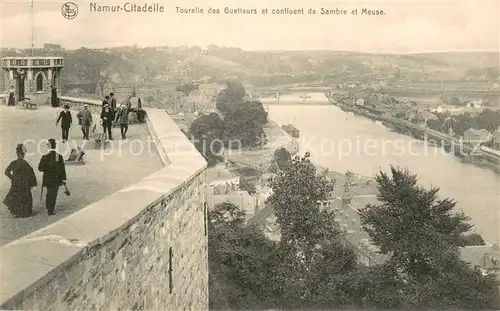 AK / Ansichtskarte Namur_sur_Meuse Citadelle Tourelle des Guetteurs et confluent de Sambre et Meuse Namur_sur_Meuse