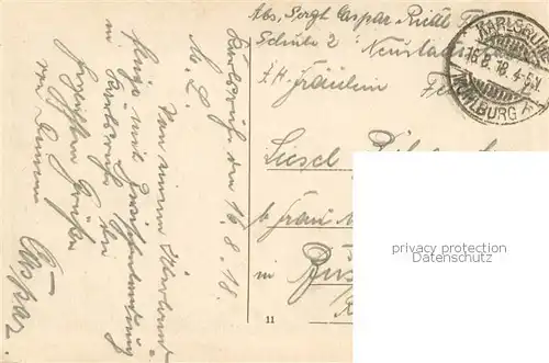 AK / Ansichtskarte Karlsruhe_Baden Schwarzwaldhaus im Stadtgarten Feldpost Karlsruhe_Baden