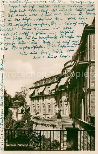 AK / Ansichtskarte Buehl_Baden Kurhaus Buehlerhoehe Buehl_Baden