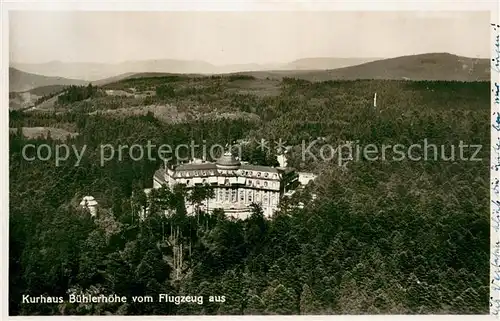 AK / Ansichtskarte Buehl_Baden Kurhaus Buehlerhoehe Fliegeraufnahme Buehl_Baden