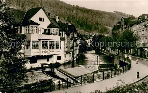 AK / Ansichtskarte Wildbad_Schwarzwald Partie an der Enz Wildbad_Schwarzwald