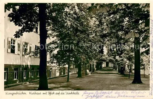 AK / Ansichtskarte Langenbruecken_Bad_Schoenborn Kurhaus mit Blick auf die Trinkhalle Langenbruecken_Bad