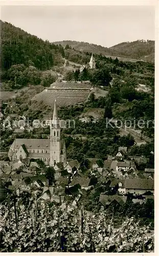 AK / Ansichtskarte Kappelrodeck Fliegeraufnahme mit Kirche Kappelrodeck