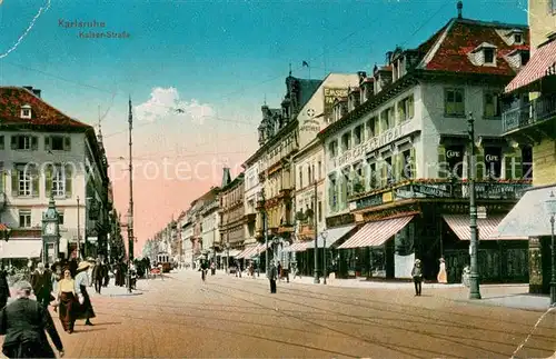 AK / Ansichtskarte Karlsruhe_Baden Kaiser Strasse Karlsruhe_Baden