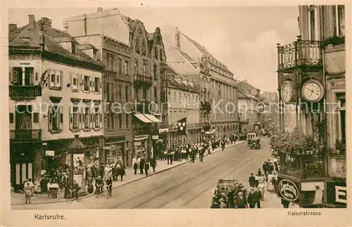 AK / Ansichtskarte Karlsruhe_Baden Kaiserstrasse Karlsruhe_Baden