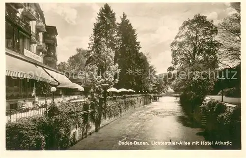 AK / Ansichtskarte Baden Baden Lichtentaler Allee mit Hotel Atlantic Baden Baden