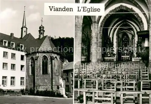 AK / Ansichtskarte Vianden_Luxembourg Eglise Interieur 