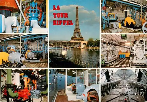 AK / Ansichtskarte Paris_75 La Tour Eiffel Les machineries des ascenseurs du pilier ouest peut etre visitee 