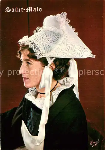 AK / Ansichtskarte Saint Malo_35 Coiffe  de Saint Malo Jeune Fille du Groupe Folklorique Qui quen Groigne de St Malo 
