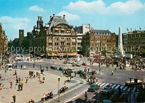AK / Ansichtskarte Amsterdam__NL Dam met Nationaal Monument het hart van Amsterdam 