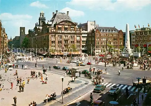 AK / Ansichtskarte Amsterdam__NL Dam met Nationaal Monument het hart van Amsterdam 