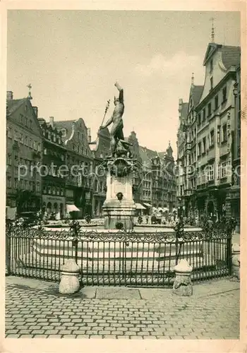 AK / Ansichtskarte Augsburg Merkurbrunnen in der Maximilianstrasse Augsburg