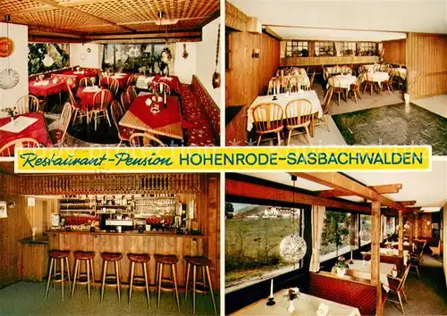 AK / Ansichtskarte Sasbachwalden Restaurant Pension Hohenrode Gastraeume Bar Sasbachwalden