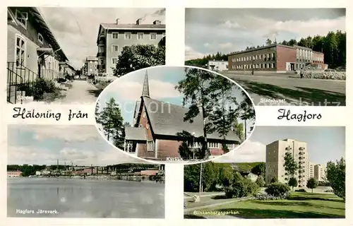 AK / Ansichtskarte Hagfors_Sweden Stadthaus   Jaernverk   Blinkenbergsparken 