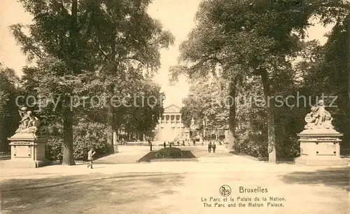 AK / Ansichtskarte Bruxelles_Bruessel Le Parc et le Palais de la Nation Bruxelles_Bruessel