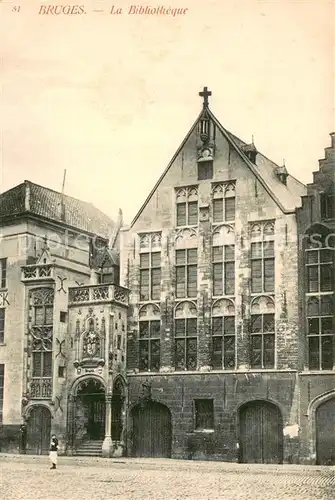 AK / Ansichtskarte Bruges_Brugge_Flandre La Bibliotheque 