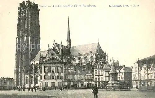 AK / Ansichtskarte Malines_Mechelen_Flandre La Cathedrale Saint Rombaut Malines_Mechelen_Flandre