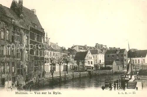 AK / Ansichtskarte Malines_Mechelen_Flandre Vue sur la Dyle Malines_Mechelen_Flandre