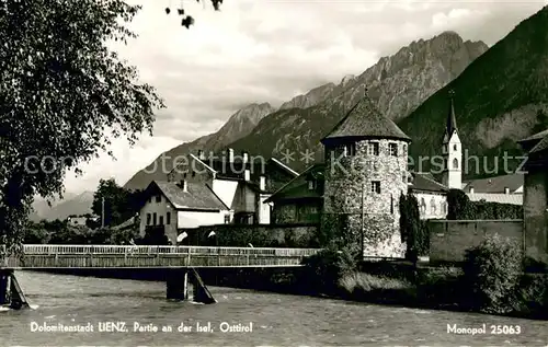 AK / Ansichtskarte Lienz__Tirol Dolomitenstadt Partie an der Isel 