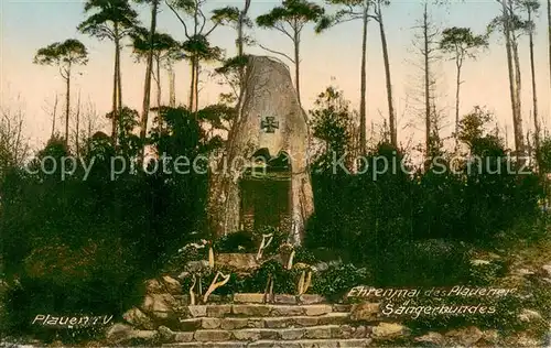 AK / Ansichtskarte Plauen__Vogtland Ehrenmal des Plauener Saengerbundes 
