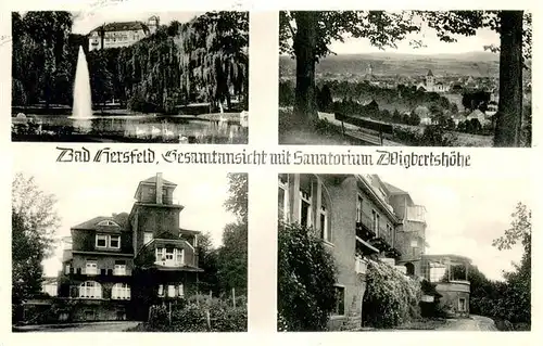 AK / Ansichtskarte Bad_Hersfeld Gesamtansicht mit Sanatorium Digbertshoehe Bad_Hersfeld