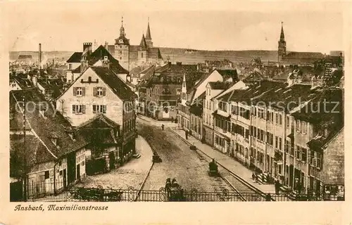 AK / Ansichtskarte Ansbach_Mittelfranken Maximilianstrasse Ansbach Mittelfranken