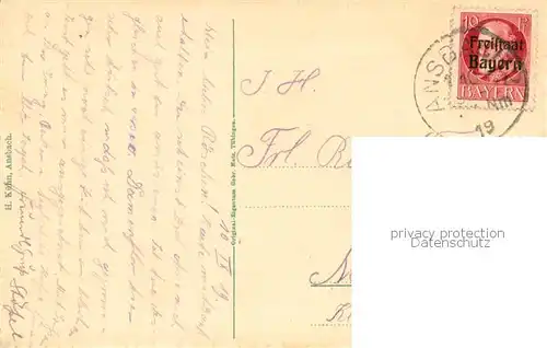 AK / Ansichtskarte Ansbach_Mittelfranken Maximilianstrasse Ansbach Mittelfranken