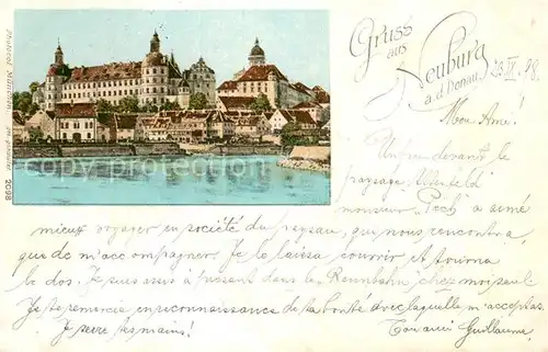 AK / Ansichtskarte Neuburg__Donau Schloss 