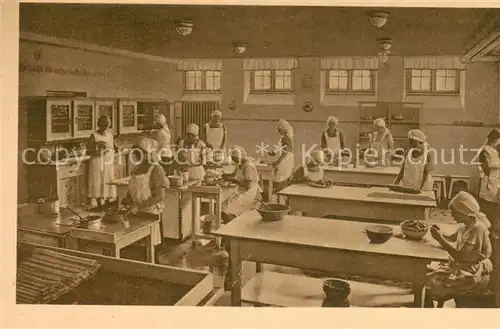 AK / Ansichtskarte Noerdlingen Haushaltungs und Handarbeitsschule Ev Maedchenpensionat Schulkueche Noerdlingen