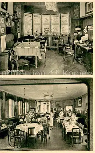 AK / Ansichtskarte Noerdlingen Haushaltungs und Handarbeitsschule Ev Maedchenpensionat Arbeitszimmer Speisesaal Noerdlingen
