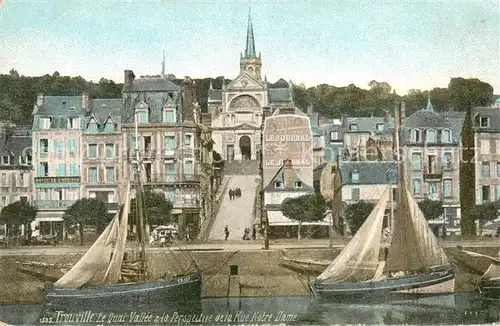 AK / Ansichtskarte Trouville Deauville Le Quai Vallee la Perspective de et la Rue Notre Dame Trouville Deauville