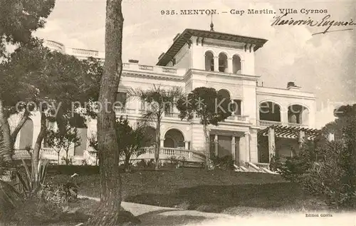 AK / Ansichtskarte Menton_06 Cap Martin Villa Cyrnos 