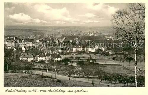 AK / Ansichtskarte Aschaffenburg_Main Blick vom Godelsberg Aschaffenburg Main