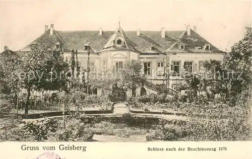 AK / Ansichtskarte Geisberg_67_Bas Rhin Schloss nach der Beschiessung 1870 