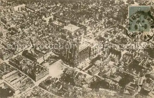 AK / Ansichtskarte Reims_51 Vue de la Cathedrale prise en avion 