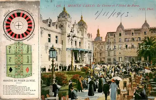 AK / Ansichtskarte Monte Carlo_Monaco Le Casino et lHotel de Paris 