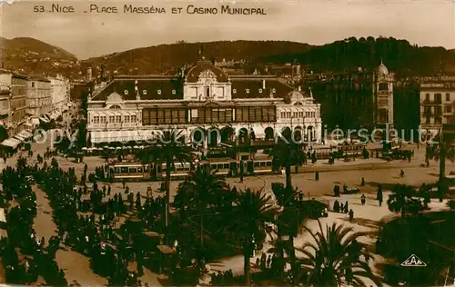 AK / Ansichtskarte Nice__06_Nizza Place Massena et Casino Municipal 