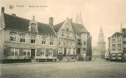 AK / Ansichtskarte Furnes_Veurne_Belgium Marche aux pommes 