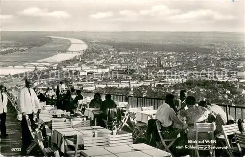 AK / Ansichtskarte Wien_AT Panorama v. Kahlenberg Restaurant 