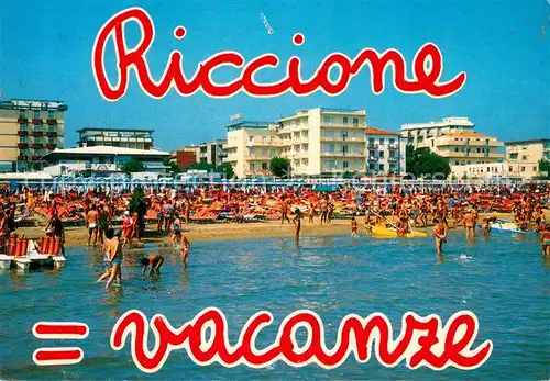 AK / Ansichtskarte Riccione_Rimini_IT Spiaggia e Alberghi 