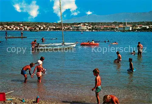 AK / Ansichtskarte Novalja_Croatia Partie im Meer Kinder 