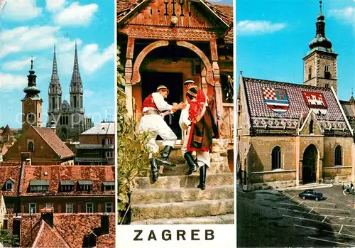 AK / Ansichtskarte Zagreb_Agram_Croatia Kirchen 